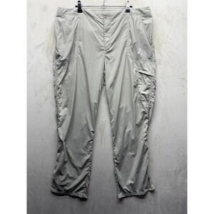 Columbia PFG Omnishade Pants Women's 18W Beige Ripstop Fishing Nylon Pockets